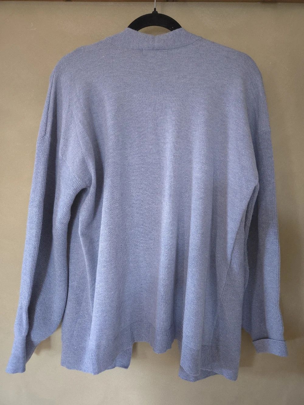 Verve Ami | Open-Front Blue Cardigan with Button Cuff Details, Size L - Picture 3 of 7